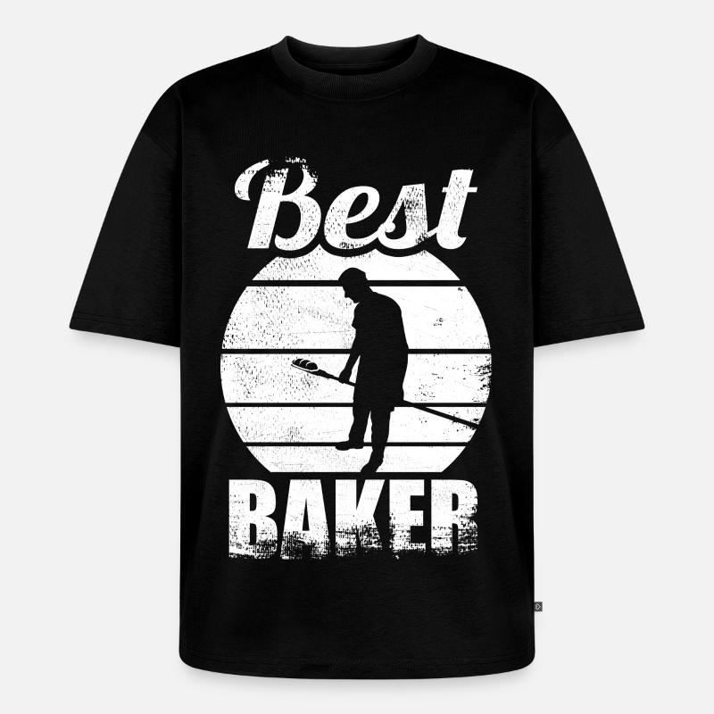 Bester Bäcker - Unisex Premium Oversized Bio T-Shirt - Schwarz