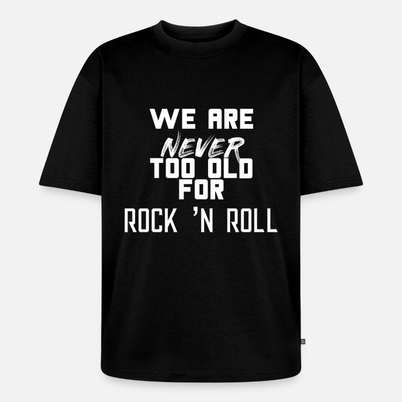 ROCK AND ROLL - Unisex Premium Oversized Bio T-Shirt - Schwarz