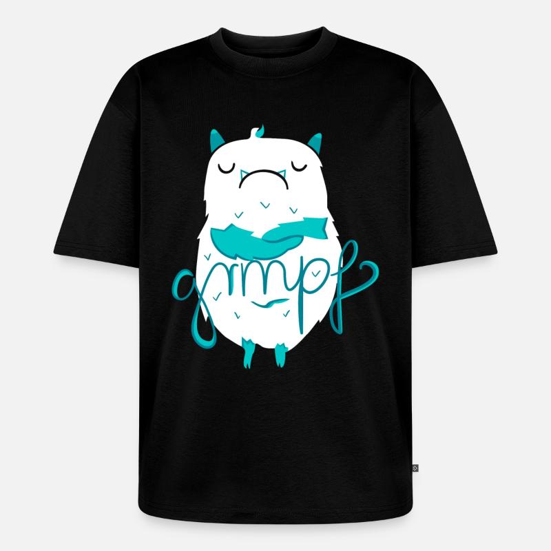 Mr. Grmpf - Unisex Premium Oversized Bio T-Shirt - Schwarz
