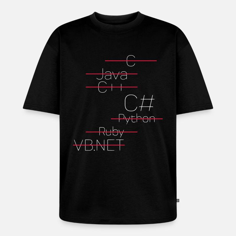 C# - C-Sharp / C Sharp - Unisex Premium Oversized Bio T-Shirt - Schwarz