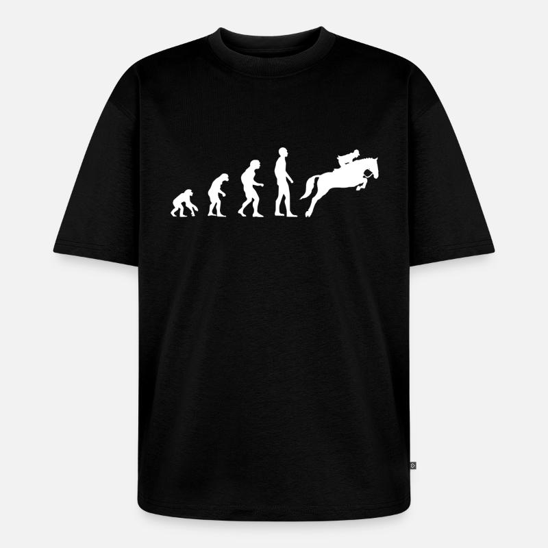 Evolution Saut d'obstacles - T-shirt Premium bio oversize Unisexe - noir