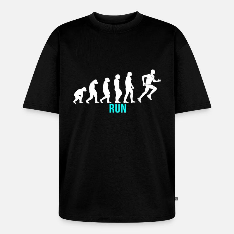 Exécuter Evolution - T-shirt Premium bio oversize Unisexe - noir