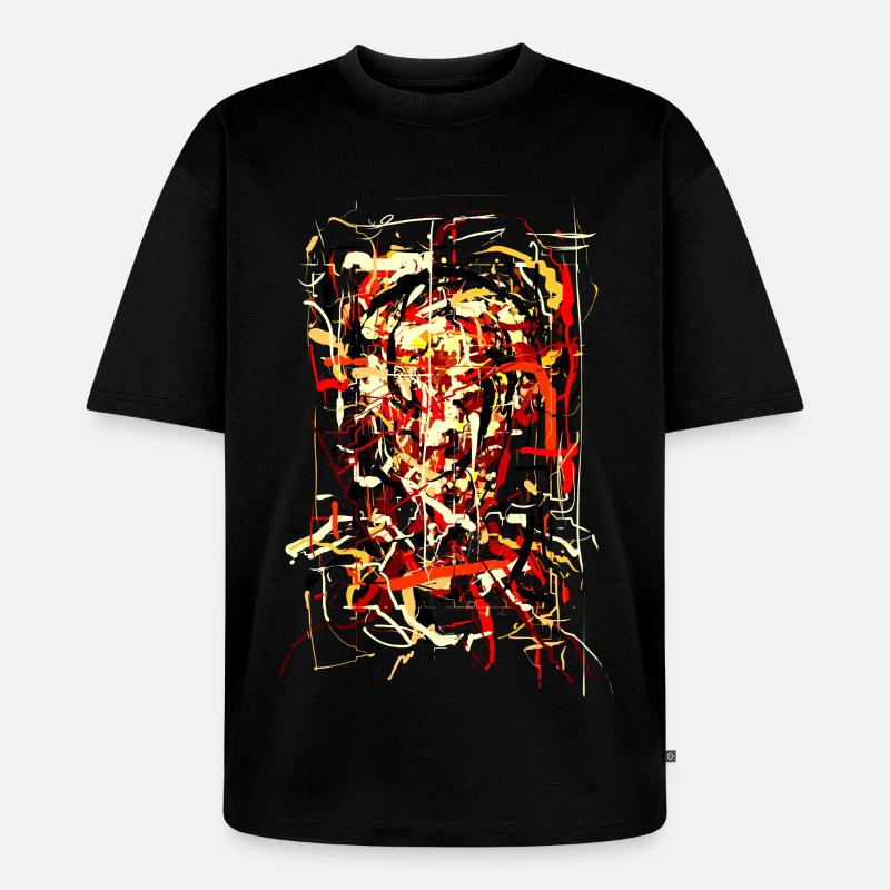 Flammender Teufel - Unisex Premium Oversized Bio T-Shirt - Schwarz