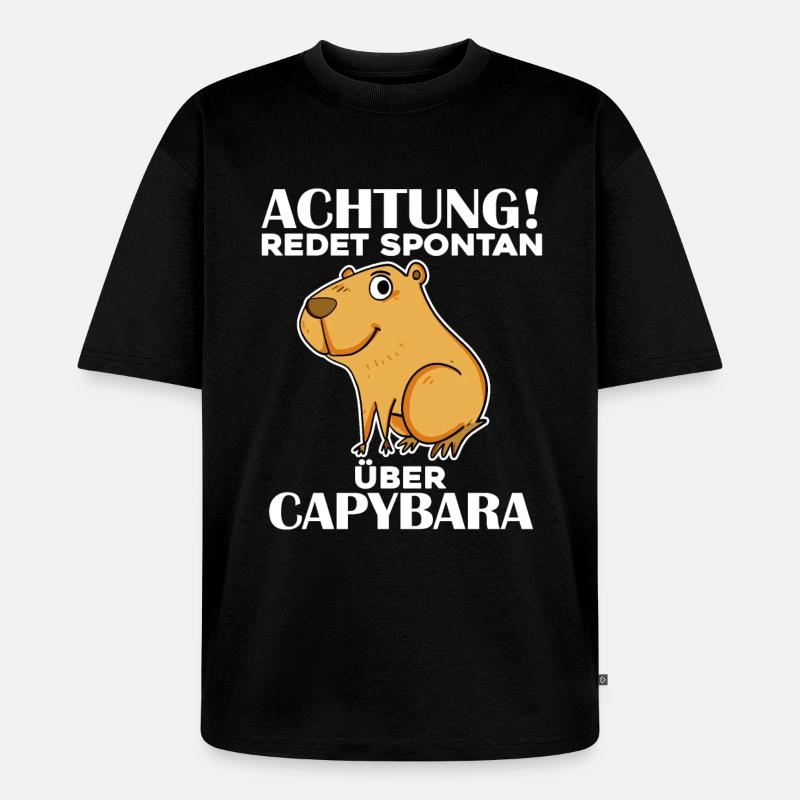 Capybara - Unisex Premium Oversized Bio T-Shirt - Schwarz
