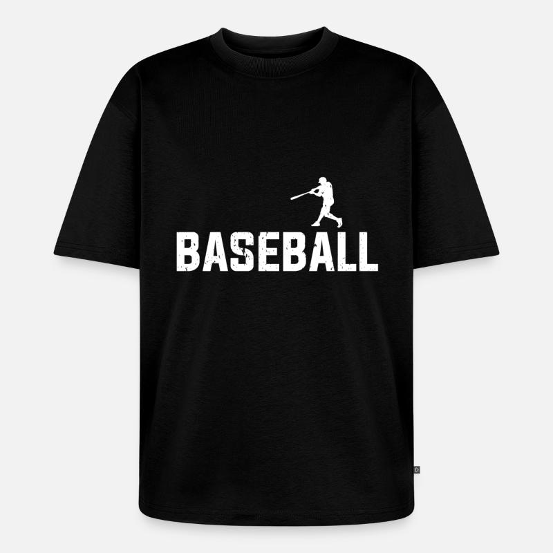 Baseball - Unisex Premium Oversized Bio T-Shirt - Schwarz