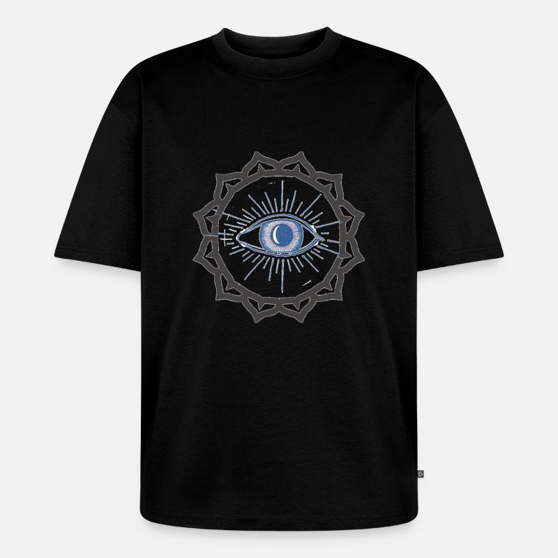 Das geöffnete dritte Auge - Geschenkidee - Unisex Premium Oversized Bio T-Shirt - Schwarz