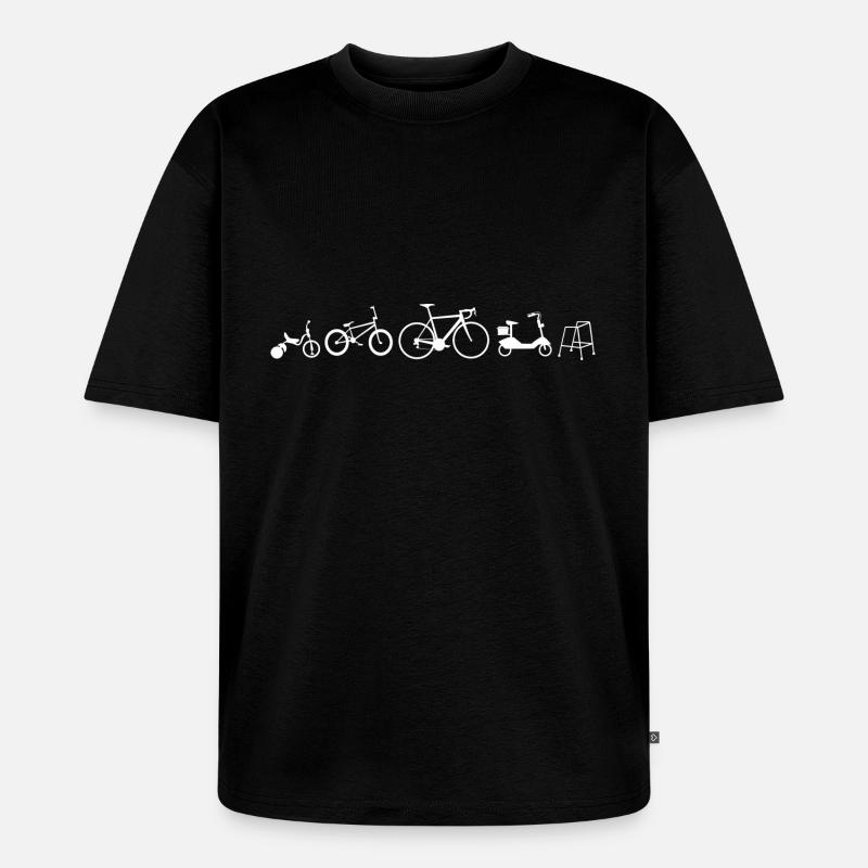 Bicycle evolution - Unisex Premium Oversized Organic T-Shirt - black