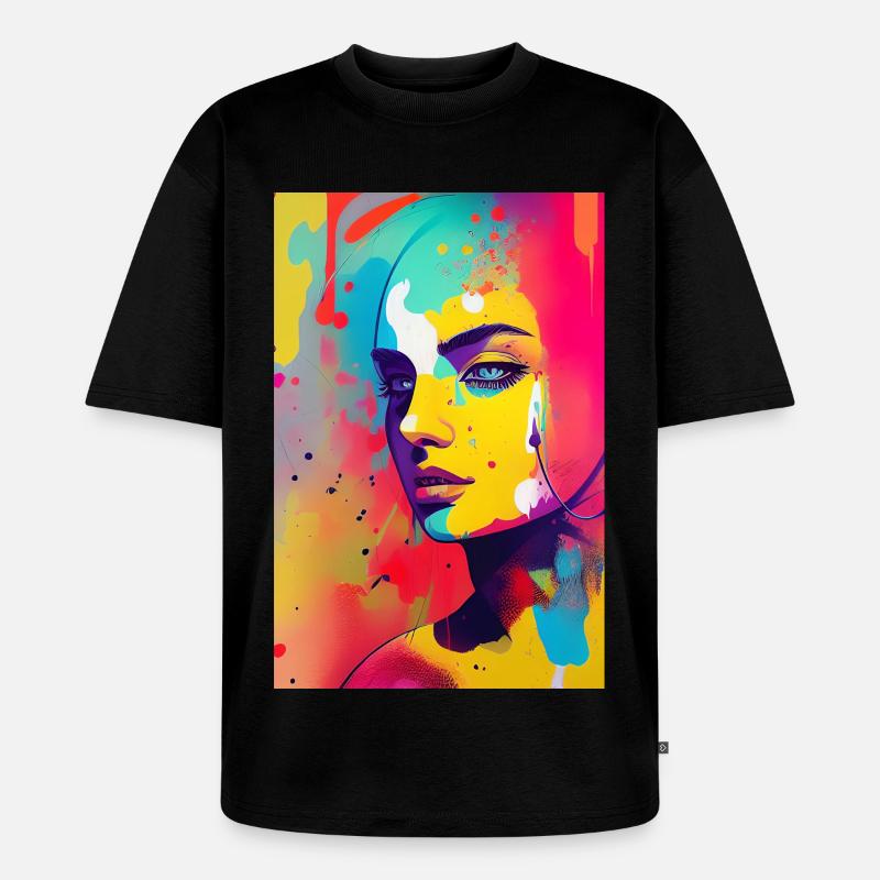 Abstrakte Kunst - Unisex Premium Oversized Bio T-Shirt - Schwarz