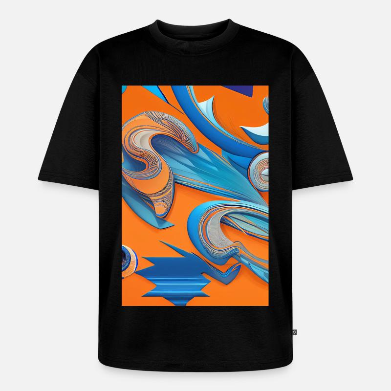 Abstrakte Kunst - Unisex Premium Oversized Bio T-Shirt - Schwarz