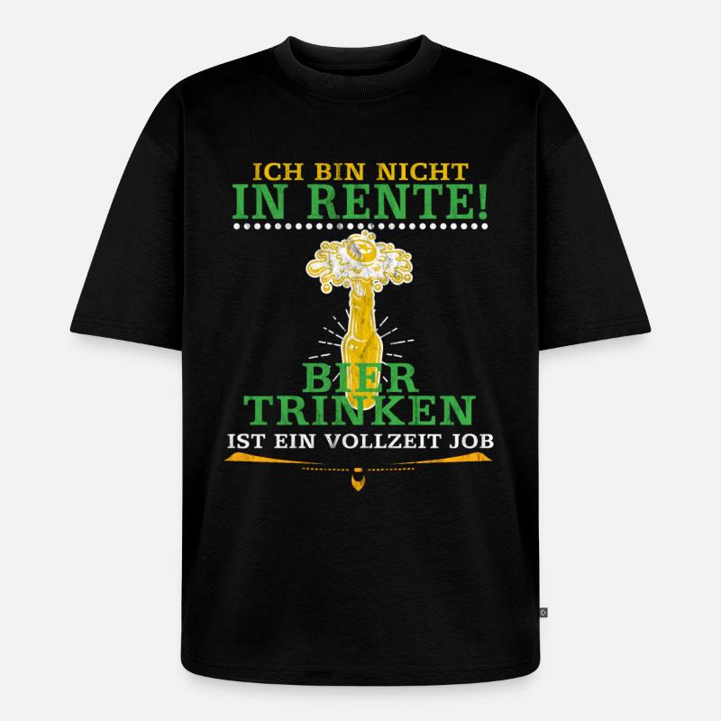Geschenk Ruhestand - Unisex Premium Oversized Bio T-Shirt - Schwarz