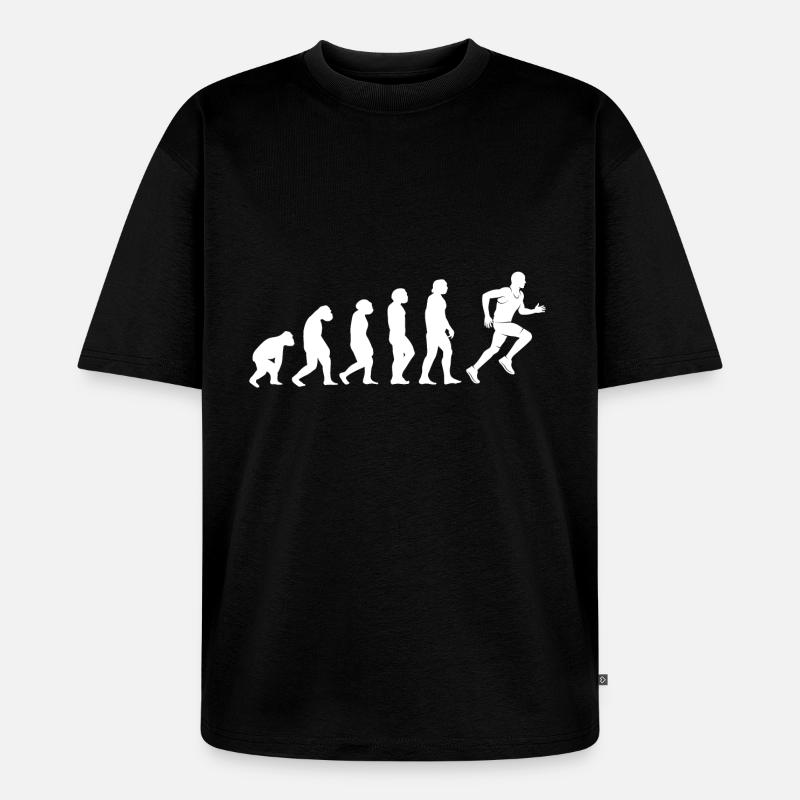 Laufen Evolution - Unisex Premium Oversized Bio T-Shirt - Schwarz