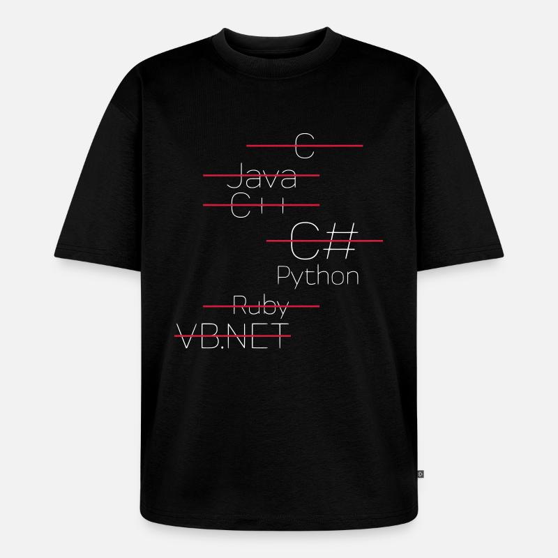 PYTHON CODING / PROGRAMMING LANGUAGE - Unisex Premium Oversized Organic T-Shirt - black