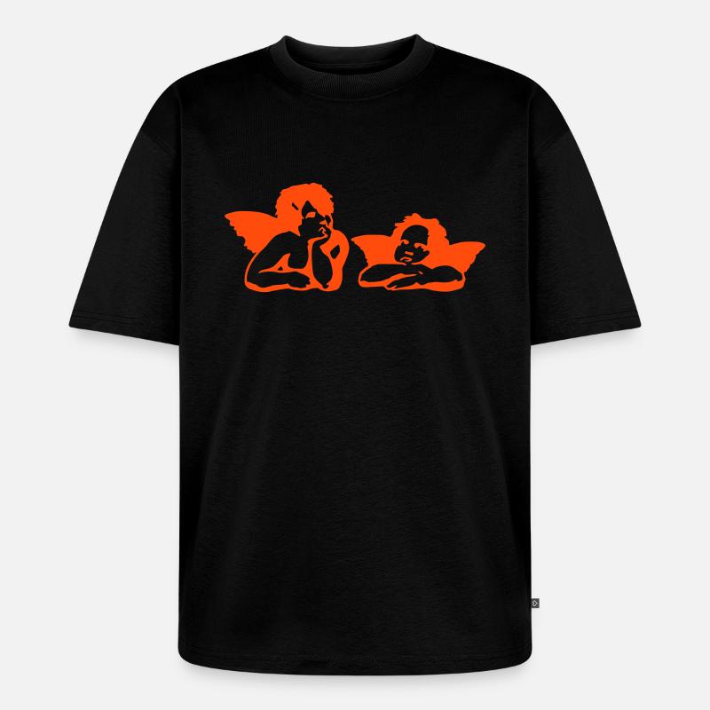 Engel Raffael - Unisex Premium Oversized Bio T-Shirt - Schwarz