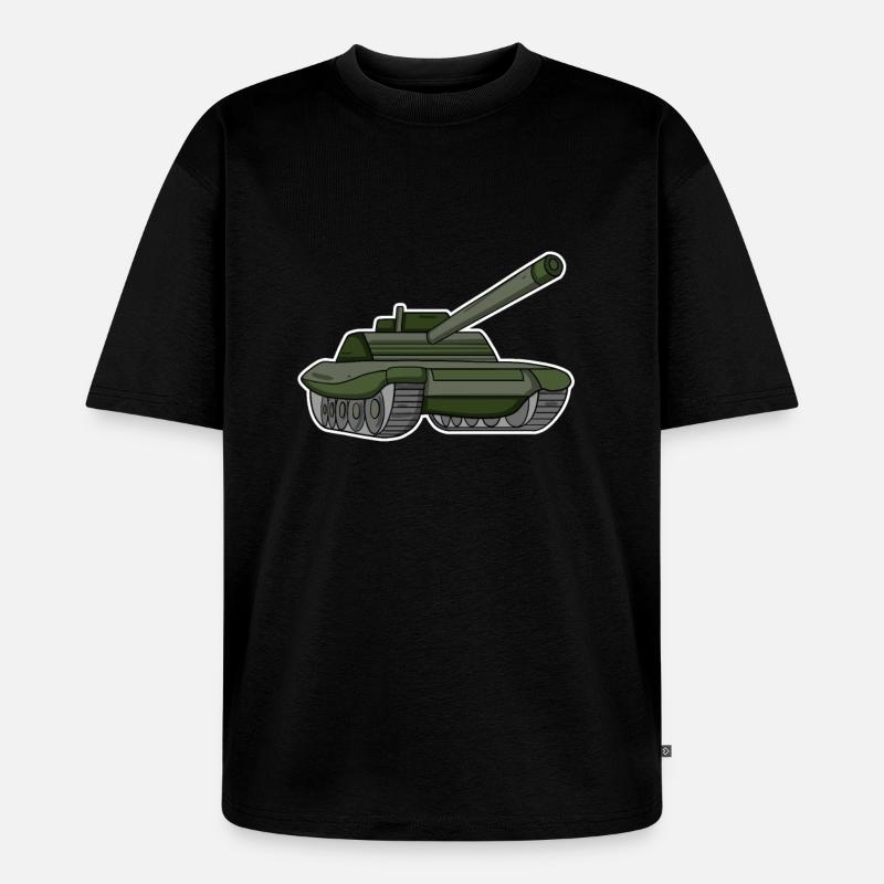 Panzer - Unisex Premium Oversized Bio T-Shirt - Schwarz