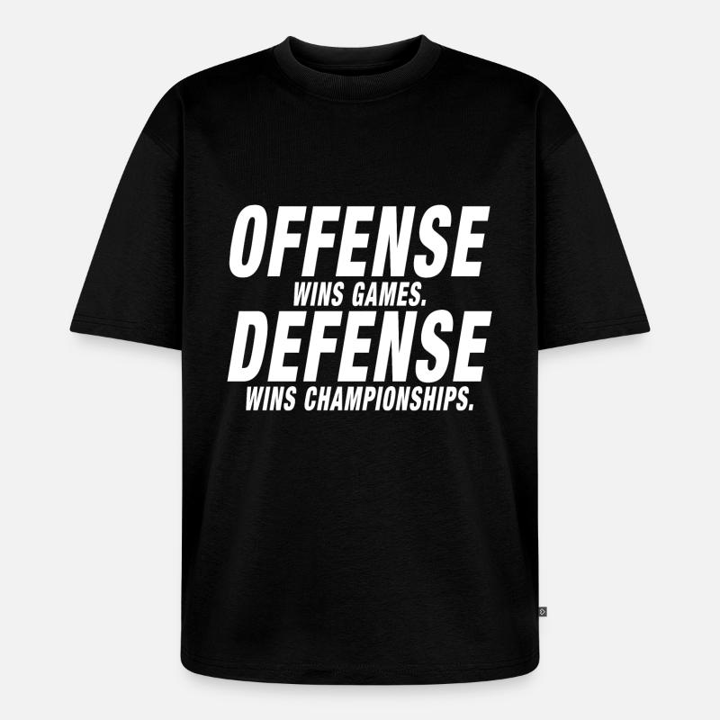 Offense Defense Championship - Unisex Premium Oversized Bio T-Shirt - Schwarz