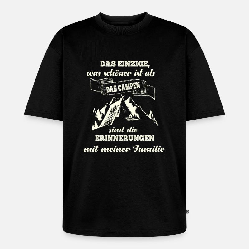 Camping - Unisex Premium Oversized Bio T-Shirt - Schwarz