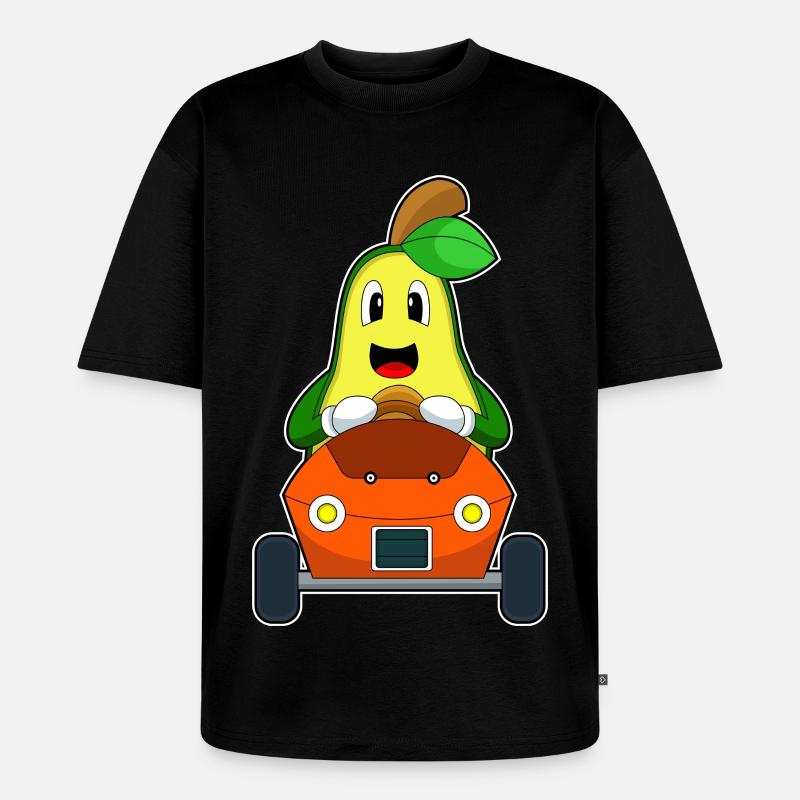 Avocado Auto - Unisex Premium Oversized Bio T-Shirt - Schwarz