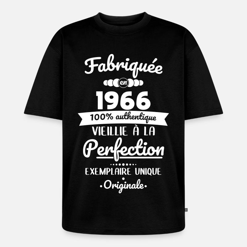Hergestellt 1966 – Perfekt gereift - Unisex Premium Oversized Bio T-Shirt - Schwarz