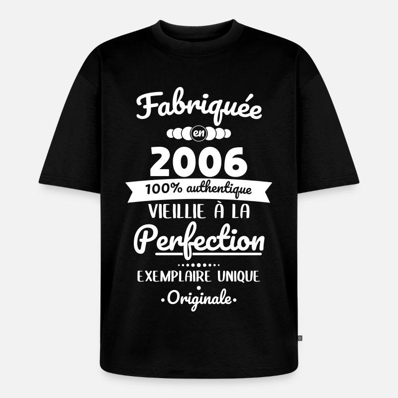 Hergestellt 2006 – Perfekt gereift - Unisex Premium Oversized Bio T-Shirt - Schwarz