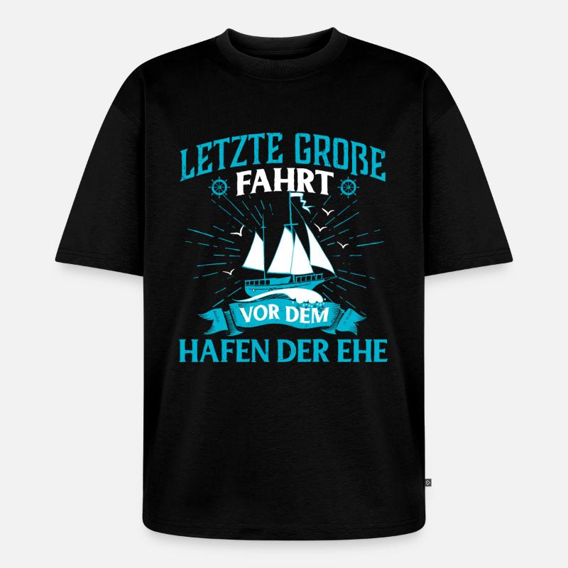 Junggesellenabschied Ehe - Unisex Premium Oversized Bio T-Shirt - Schwarz