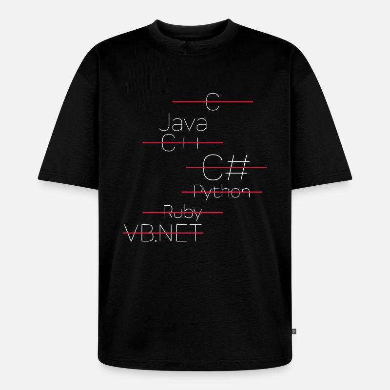 JAVA CODING / PROGRAMMIERSPRACHE - Unisex Premium Oversized Bio T-Shirt - Schwarz