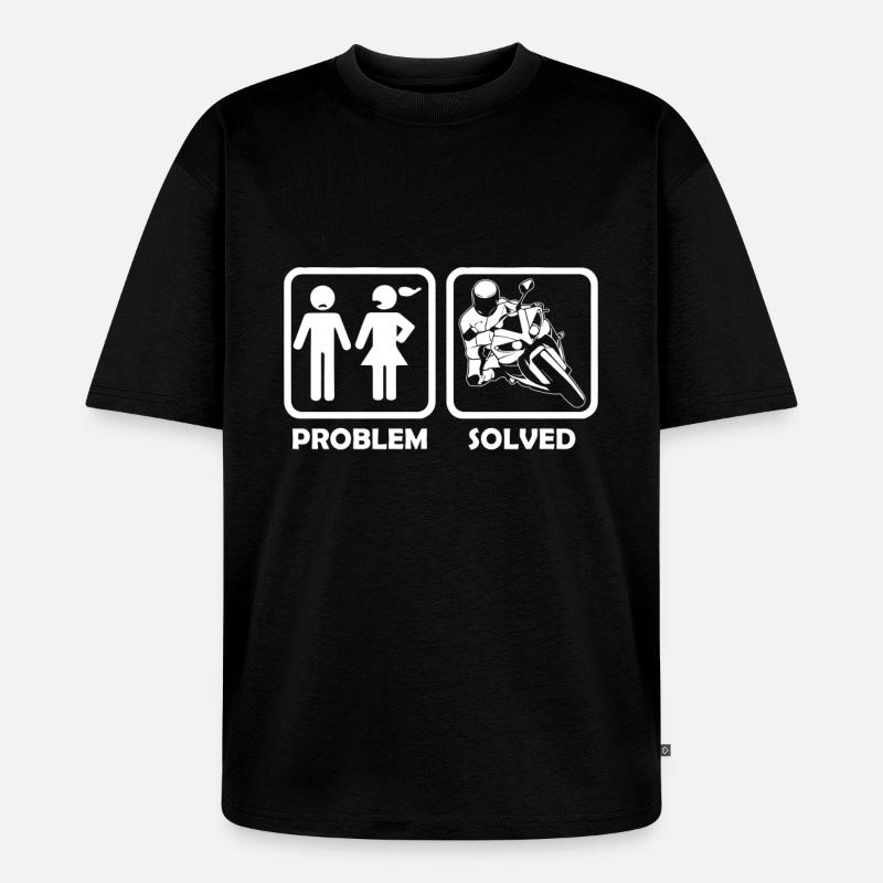 motorcycle superbike problem solution - Unisex Premium Oversized Bio T-Shirt - Schwarz