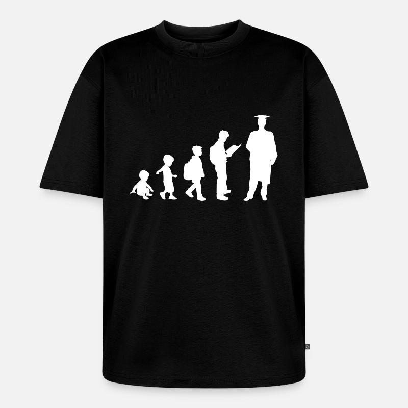 Graduation Evolution - Unisex Premium Oversized Bio T-Shirt - Schwarz