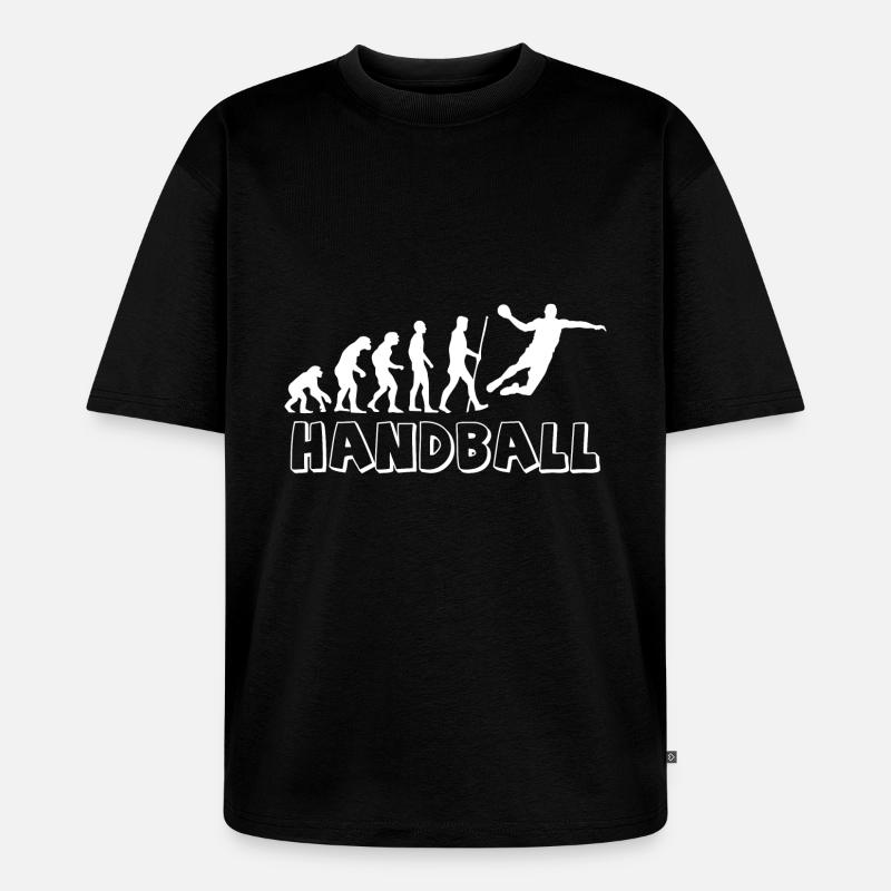 Handball Evolution - Unisex Premium Oversized Organic T-Shirt - black