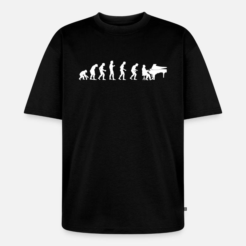EVOLUTION PIANISTE - T-shirt Premium bio oversize Unisexe - noir