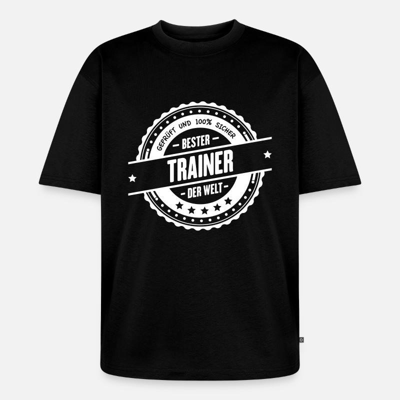 Bester Trainer - Unisex Premium Oversized Bio T-Shirt - Schwarz