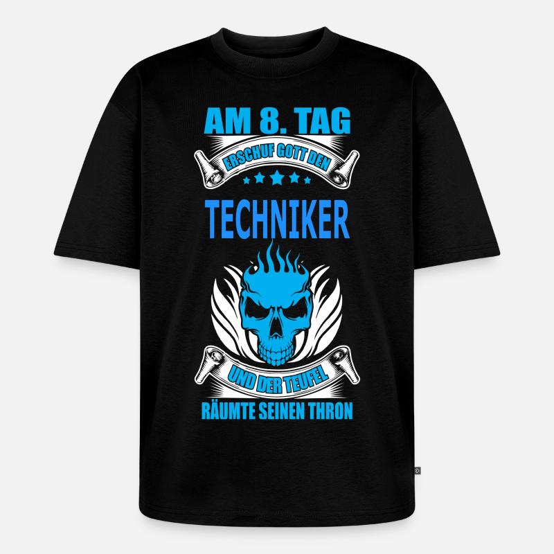 TECHNIKER - Unisex Premium Oversized Bio T-Shirt - Schwarz