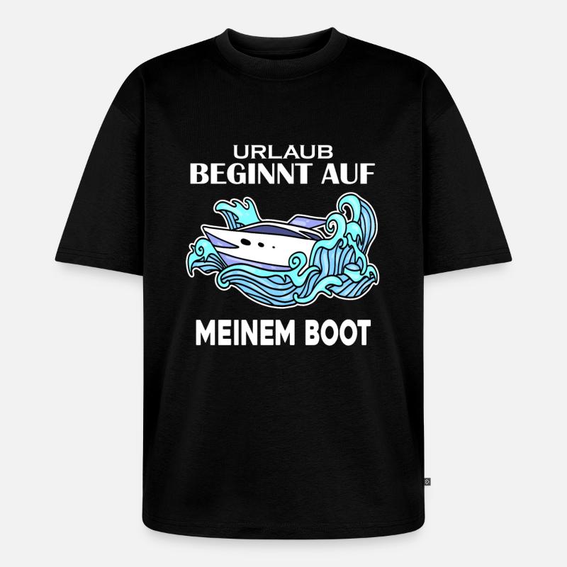 Boot - Unisex Premium Oversized Bio T-Shirt - Schwarz