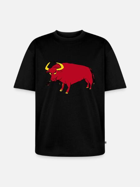 Taureau Basque - T-shirt Premium bio oversize Unisexe - noir