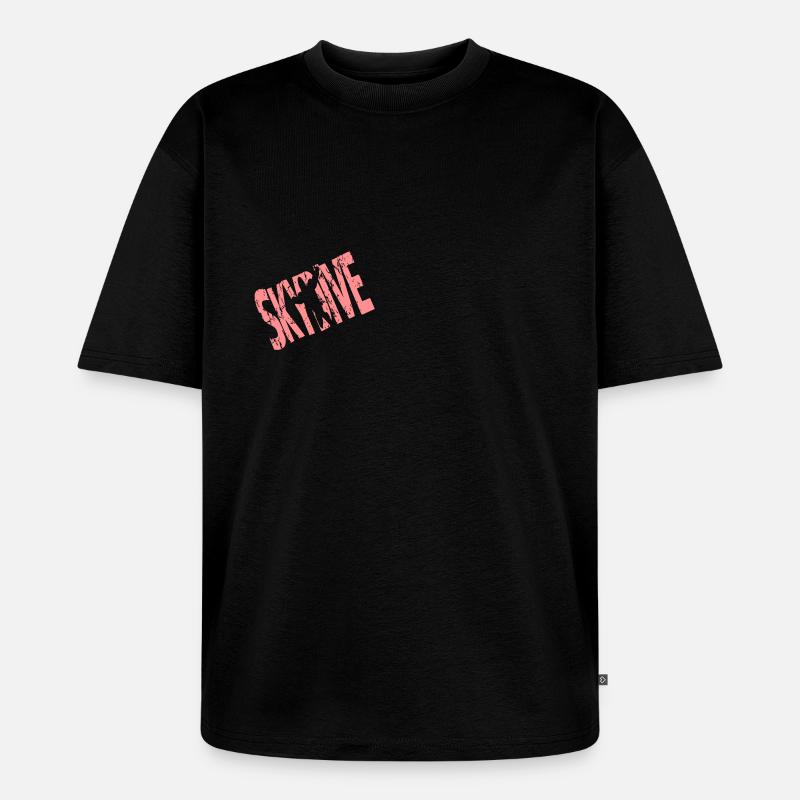 Skydive Silhouette - Unisex Premium Oversized Bio T-Shirt - Schwarz