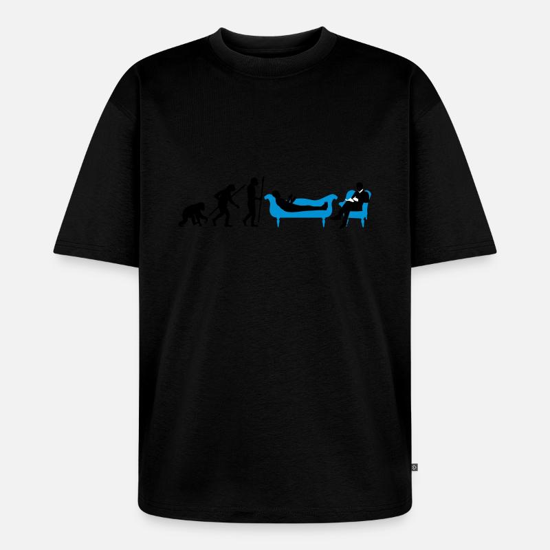 evolution_therapeut_psychologe_11_2016_b - Unisex Premium Oversized Bio T-Shirt - Schwarz