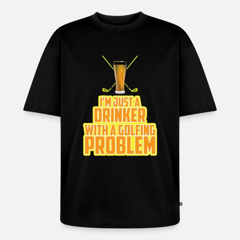 Golfing Problem - Unisex Premium Oversized Bio T-Shirt - Schwarz