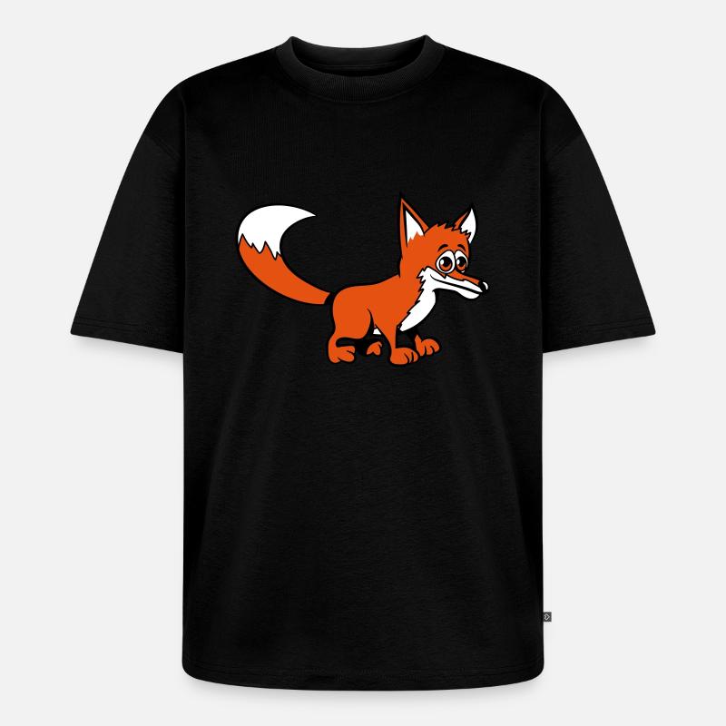 Fuchs süss - Unisex Premium Oversized Bio T-Shirt - Schwarz