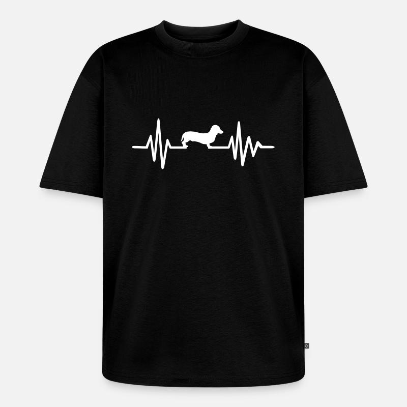 Dackel - Unisex Premium Oversized Bio T-Shirt - Schwarz