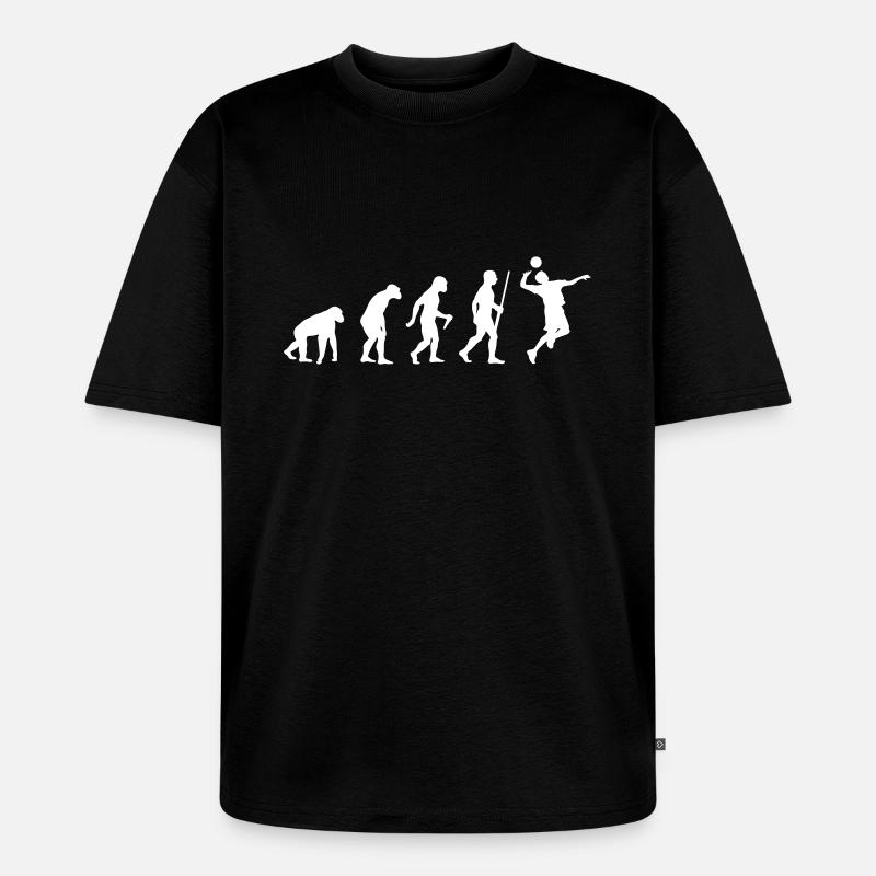 Volleyballer Evolution - T-shirt Premium bio oversize Unisexe - noir
