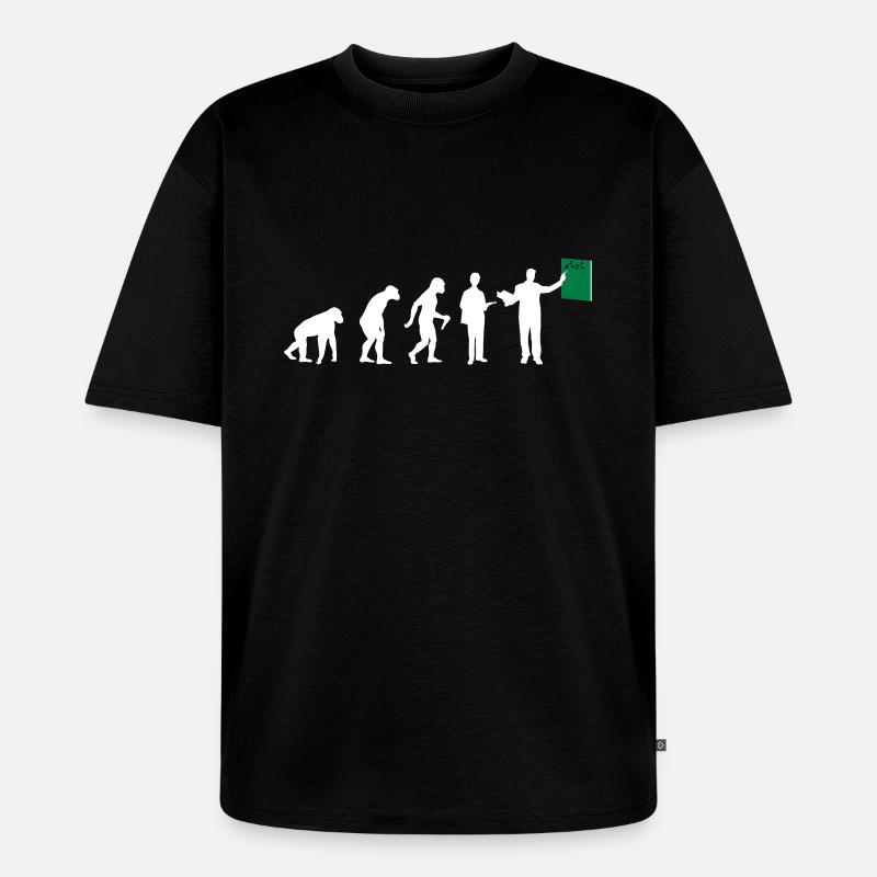 Teacher Evolution - Unisex Premium Oversized Bio T-Shirt - Schwarz