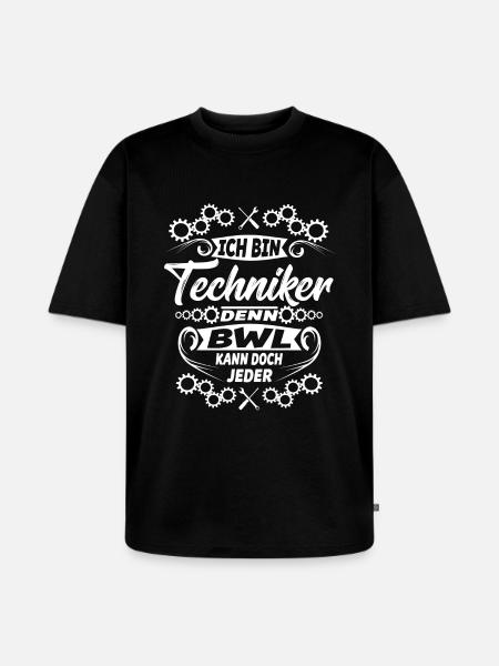 Techniker Technik Mechaniker - Unisex Premium Oversized Bio T-Shirt - Schwarz