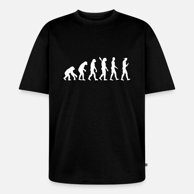 Evolution these days - Unisex Premium Oversized Bio T-Shirt - Schwarz