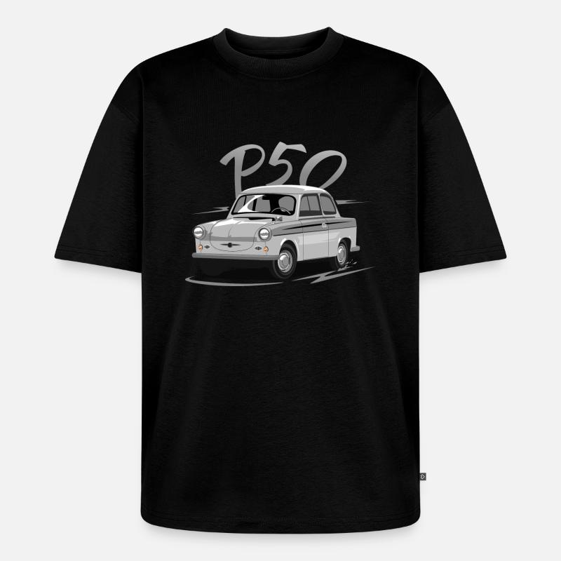 P50 - Unisex Premium Oversized Bio T-Shirt - Schwarz