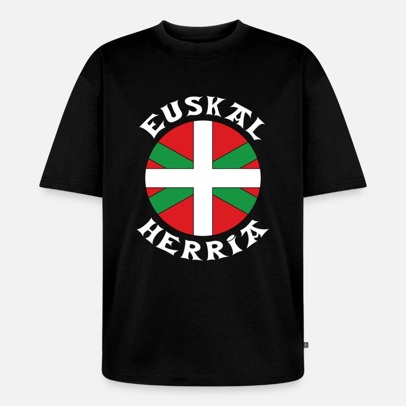 Baskische Land Design 7 - Unisex Premium Oversized Bio T-Shirt - Schwarz