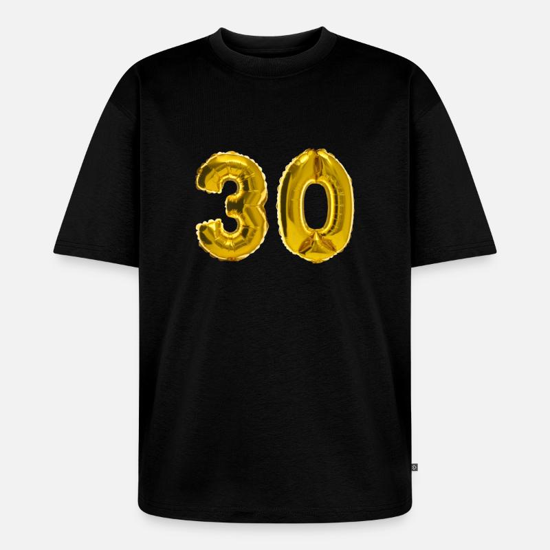 30 years - Unisex Premium Oversized Organic T-Shirt - black
