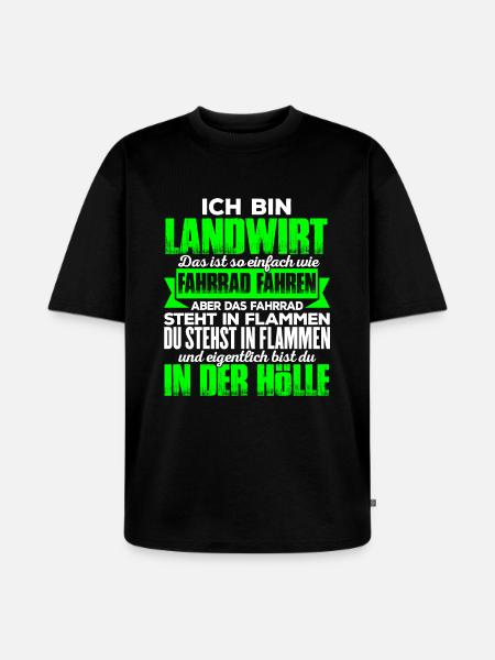 LANDWIRT - Hölle - Unisex Premium Oversized Bio T-Shirt - Schwarz