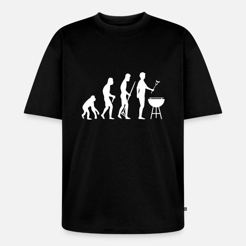 Grill BBQ Evolution - Unisex Premium Oversized Bio T-Shirt - Schwarz