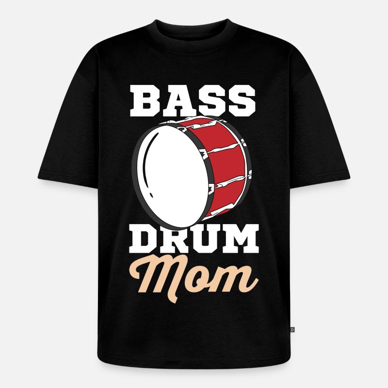 Große Trommel Mutter - Unisex Premium Oversized Bio T-Shirt - Schwarz