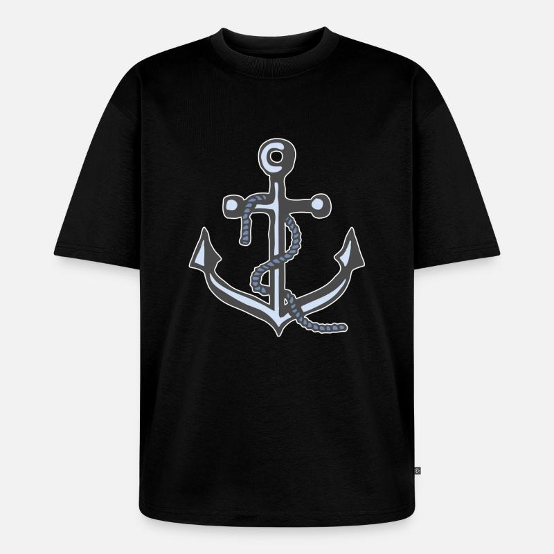 Anker-2 - Unisex Premium Oversized Bio T-Shirt - Schwarz