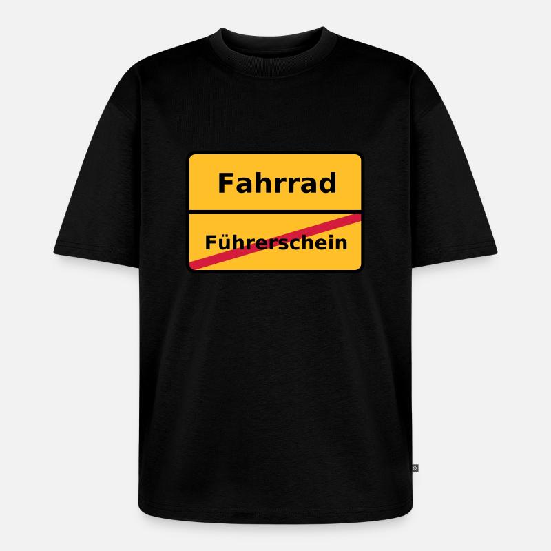 Fahrrad - Unisex Premium Oversized Bio T-Shirt - Schwarz